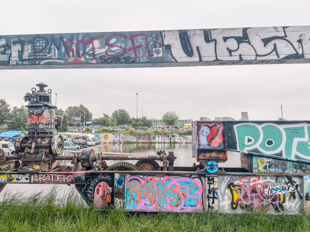 Amsterdam street art and graffiti on the NDSM wharf in Amsterdam-Noord