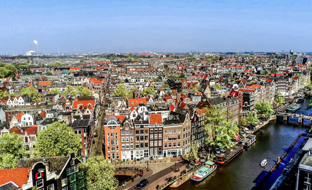 The Evolution of Tourism in the Netherlands: 24 Surprising Insights 1 Aerial view and the cityscape of Amsterdam, The Netherlands