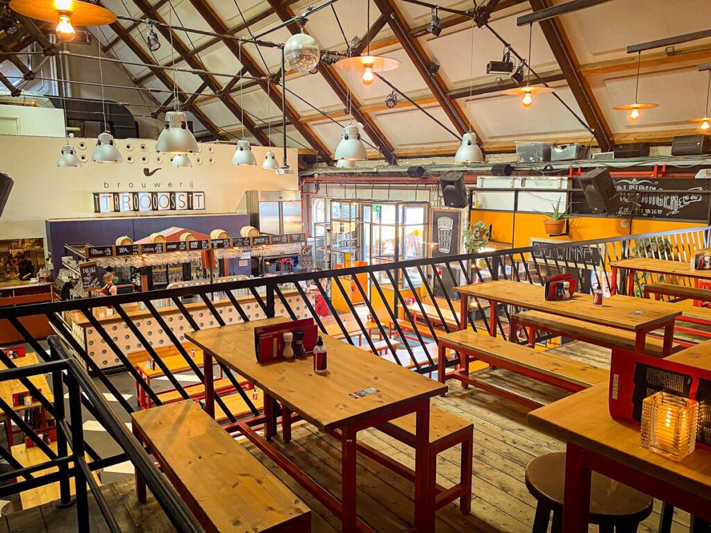 17 Unusual Ways to Explore Amsterdam 16 Brouwerij Troost Westerpark, vibrant brewery and restaurant in Amsterdam's Westergas area.