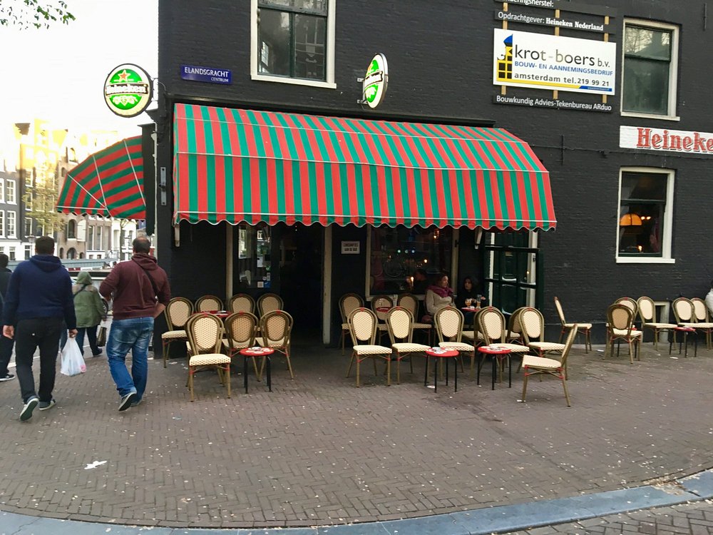 11 Best Places to Drink Authentic Heineken on Draft in Amsterdam: A Local's Guide 2 Front and exterior of the Café de Eland in Amsterdam