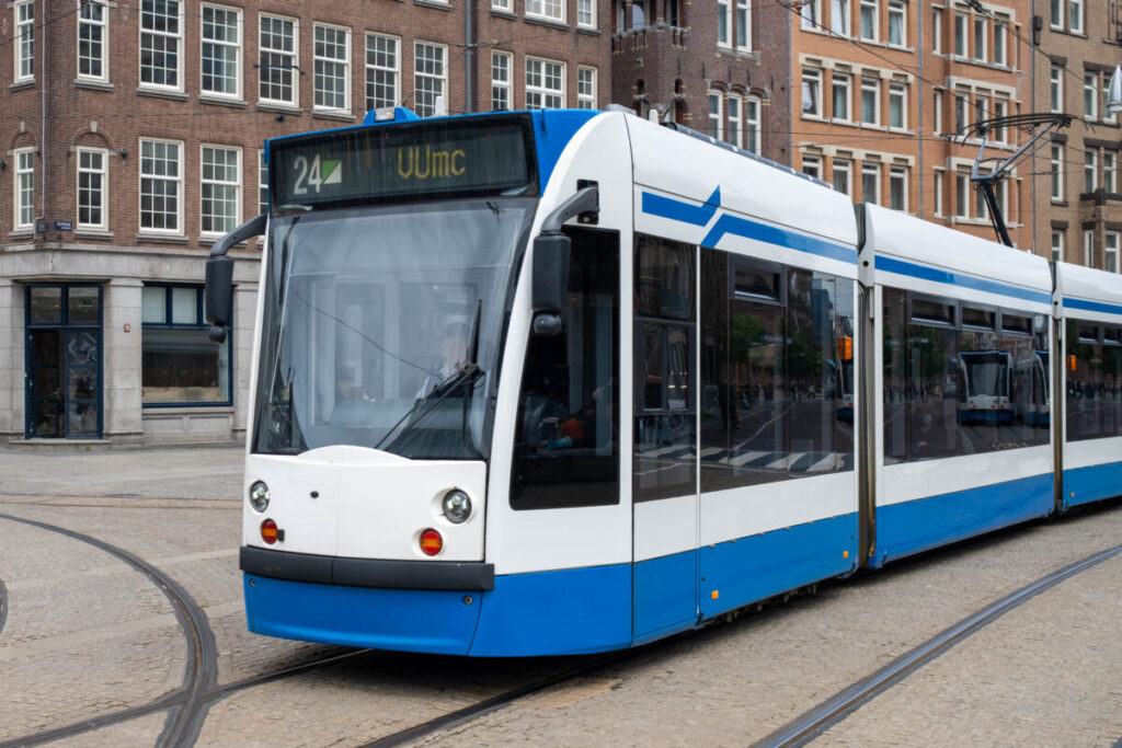 Where to Stay for Amsterdam Dance Event: 2026’s Top Areas & Insider Tips 25 Close-up of a GVB Tram 24 in Amsterdam center, Noord-Holland, Netherlands