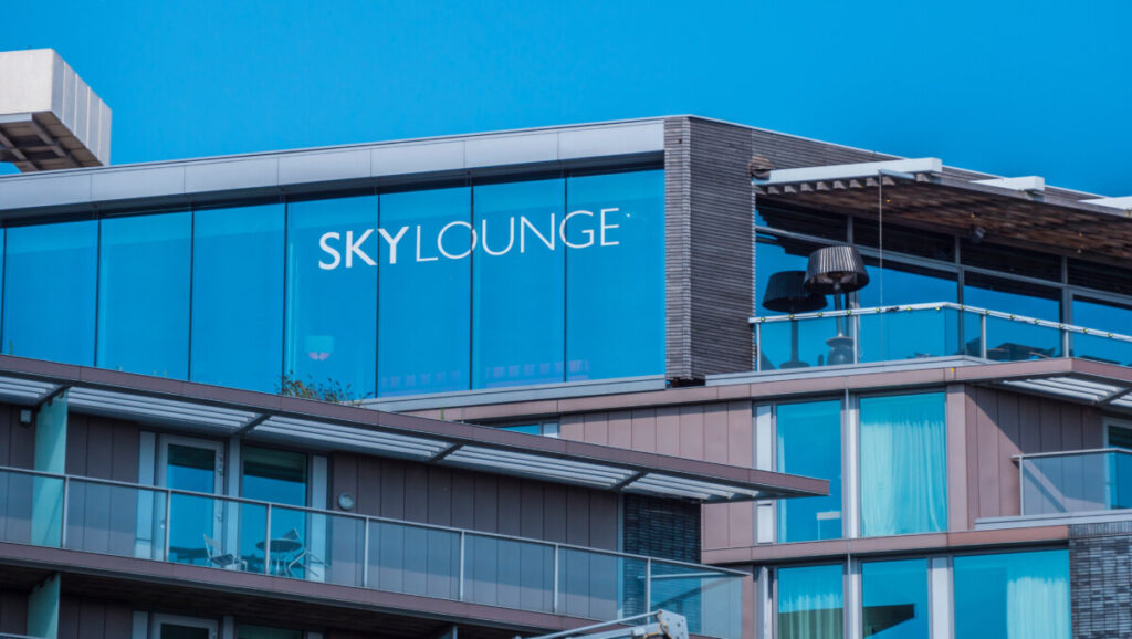 Amsterdam's Hidden Gems: 12 Off-the-Beaten-Path Attractions 16 Exterior and the sign of the Skylounge at the Double Tree Hilton Hotel in Amsterdam, Netherlands