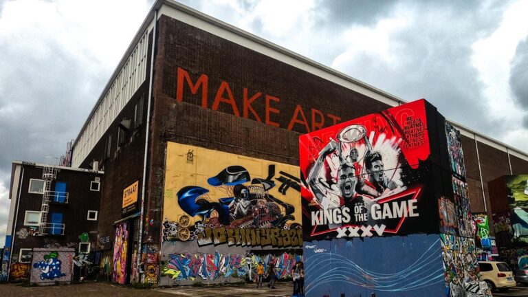 Vibrant mural at STRAAT Museum, Amsterdam