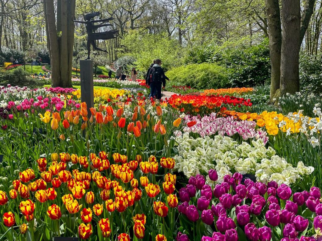 The Evolution of Tourism in the Netherlands: 24 Surprising Insights 8 Panoramic view of the vibrant blooms at Keukenhof Gardens in Lisse, Netherlands