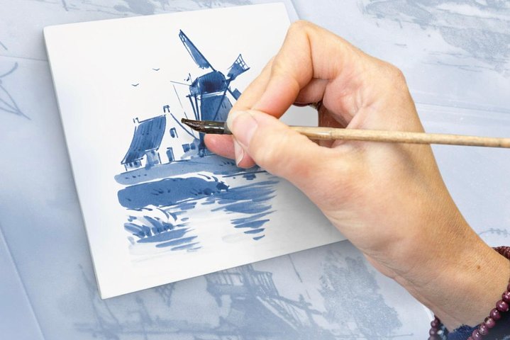5 Artsy Workshops to Try in Amsterdam: From Pottery to Printmaking 2 Paint your own Delft Blue Tile Workshop in Amsterdam